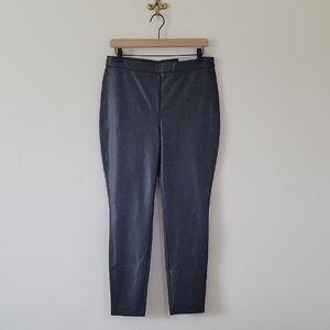 NWT Chico's Charcoal Grey Faux Leather Front Ponte Pants Size 8R